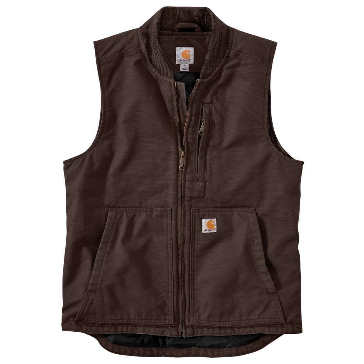 104395 - Carhartt Men's Loose Fit Washed Duck Insulated Rib Collar Vest