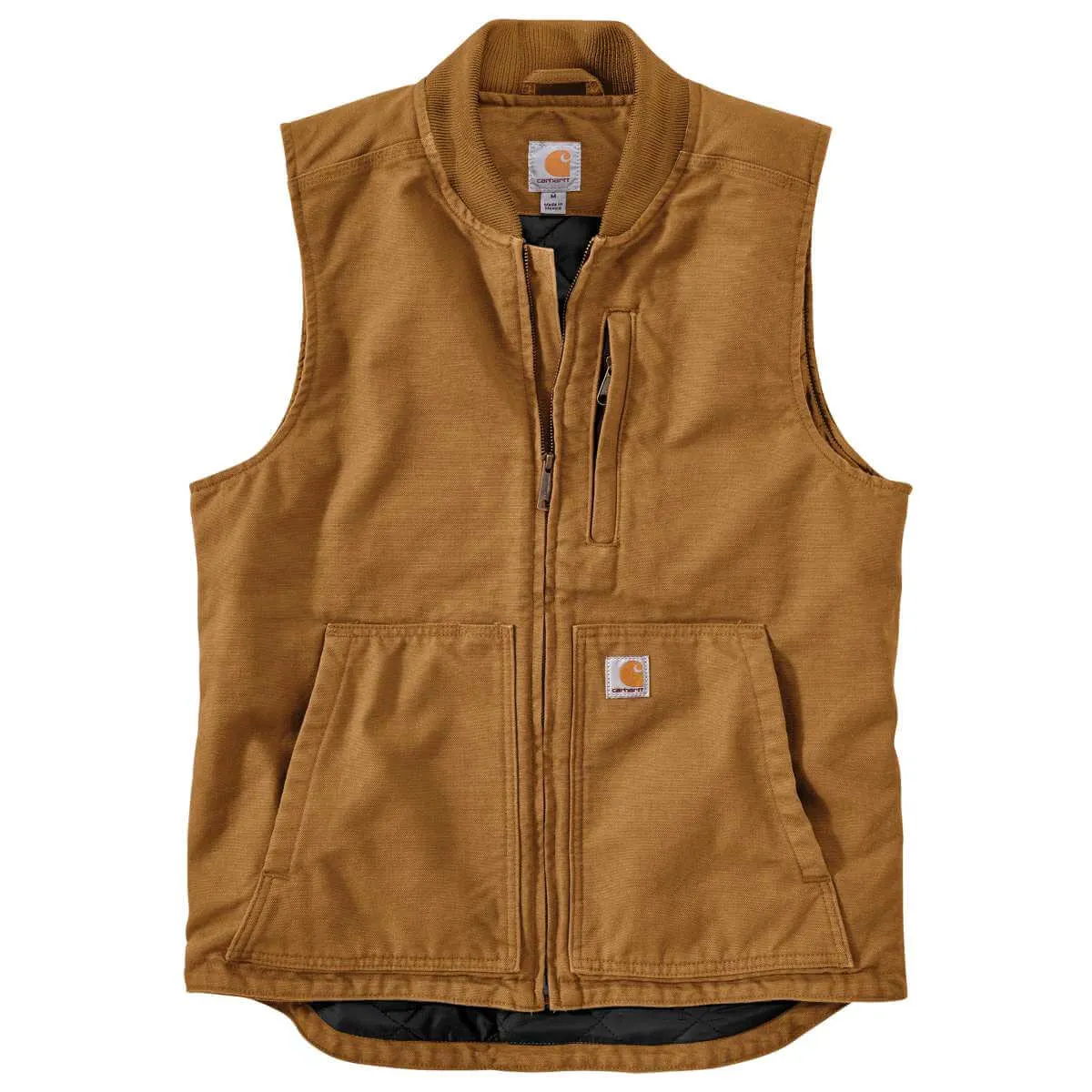 104395 - Carhartt Men's Loose Fit Washed Duck Insulated Rib Collar Vest