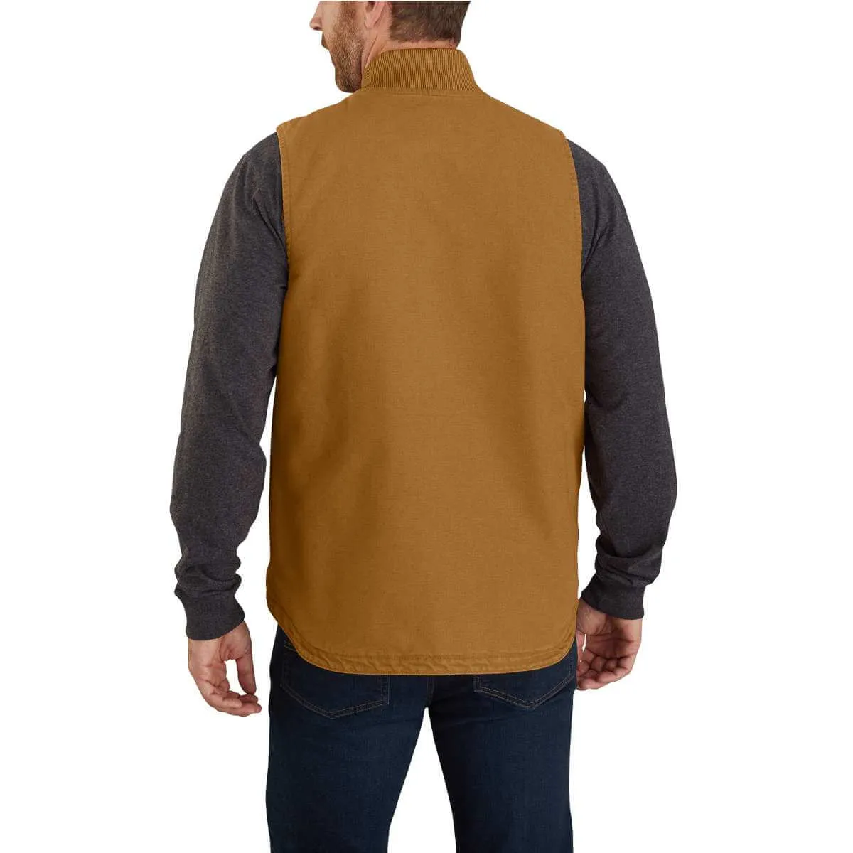 104395 - Carhartt Men's Loose Fit Washed Duck Insulated Rib Collar Vest