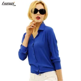 1PC Women Chiffon Blouse Long