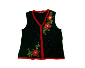 Accented Flowers-Small Christmas Sweater