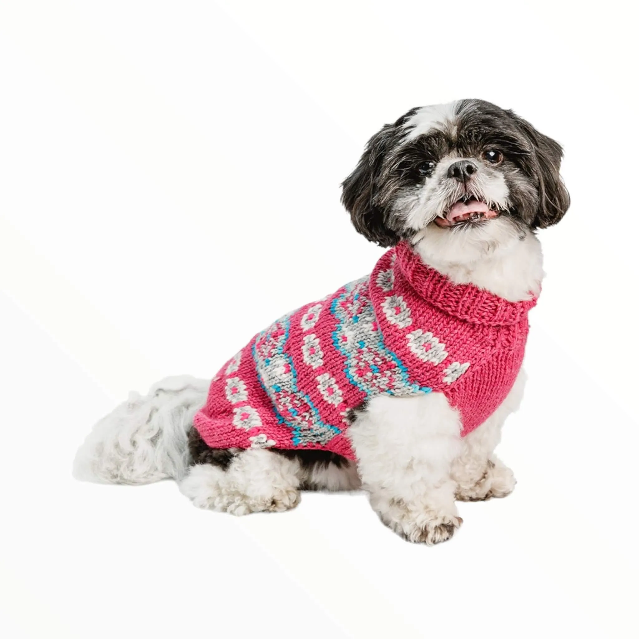 Alpaca Rose Fair Isle Dog Sweater