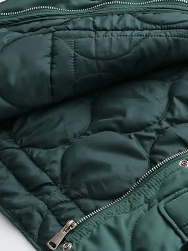 Amelia's Zippered Loose Quilted Jacket