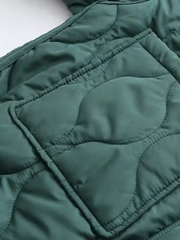 Amelia's Zippered Loose Quilted Jacket