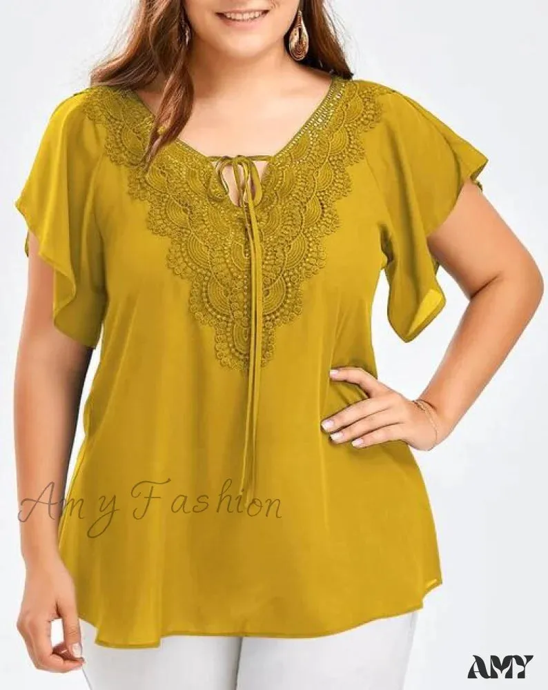 Amy Fashion - Chiffon Tops Women Blouses