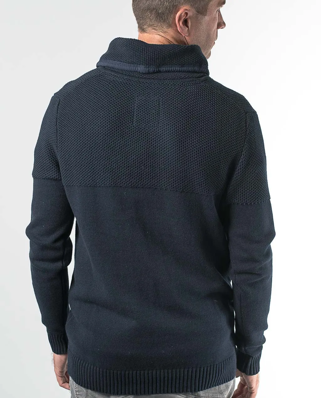 Astrneme Swell Indigo Drawstring Sweater