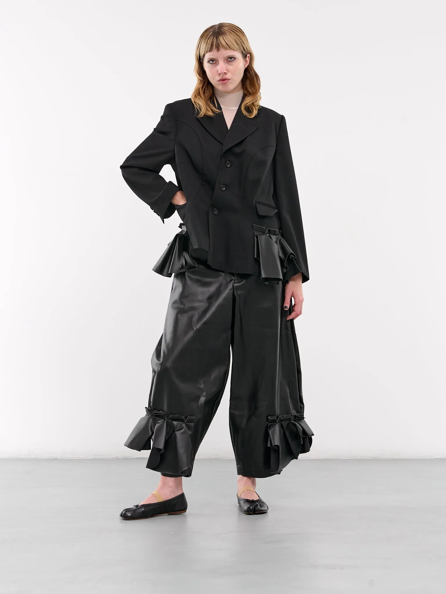 Asymmetric Paneled Blazer (GN-J010-051-BLACK)