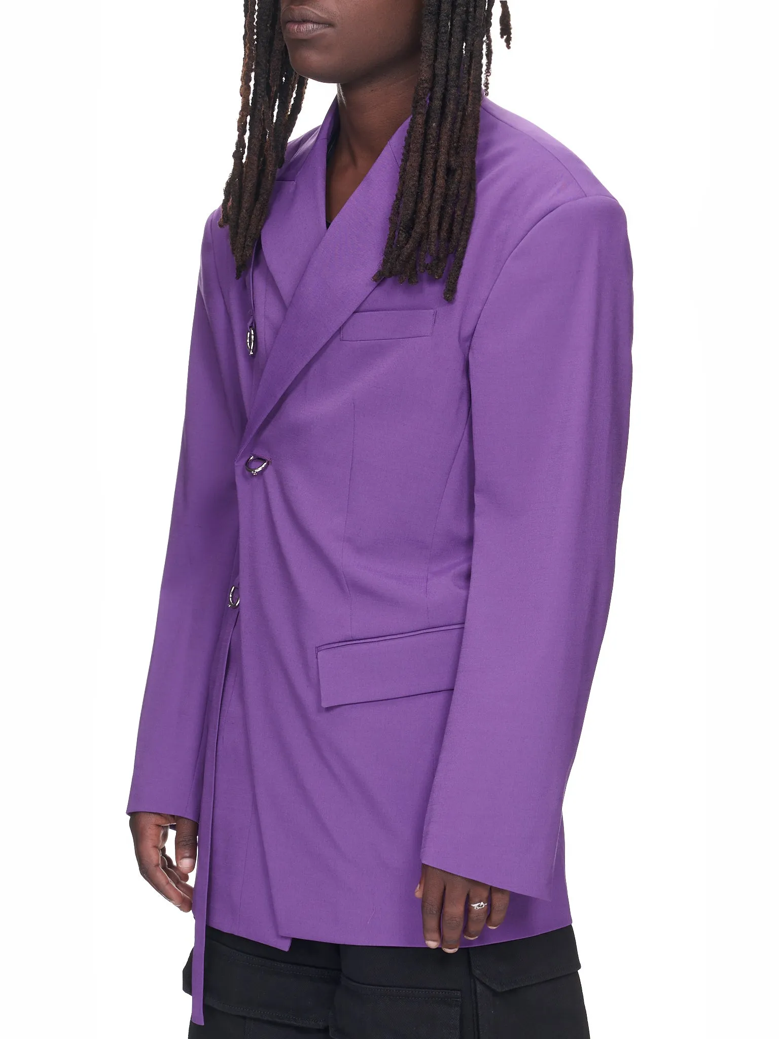 Asymmetric Ring Blazer (231-01-0301-PURPLE)