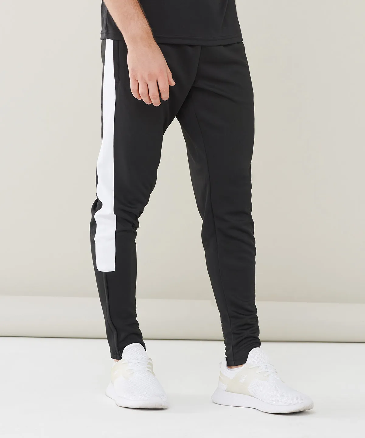 Black/Gunmetal Grey - Knitted tracksuit pants