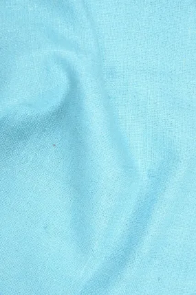 Bright Turquoise Silk Linen (Matka) Fabric