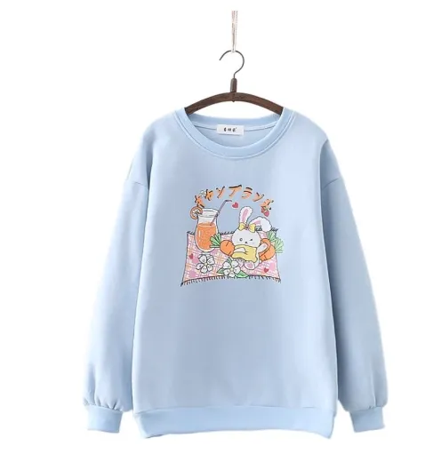 Bunny Picnic Kawaii Sweater