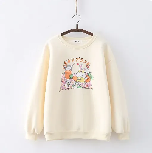 Bunny Picnic Kawaii Sweater