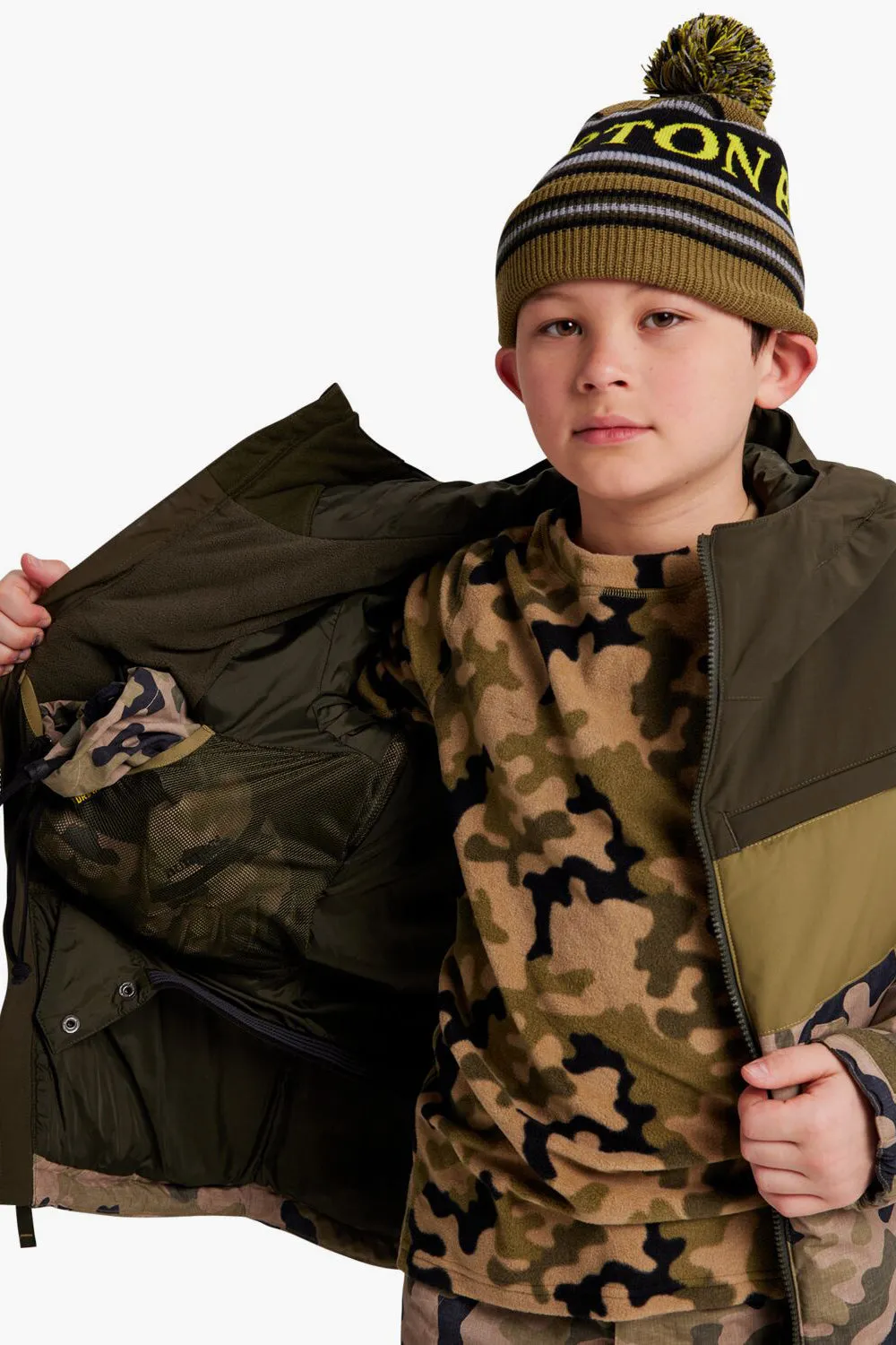 Burton Kids Ropedrop Jacket - Olive Camo (Size 14/16 left)