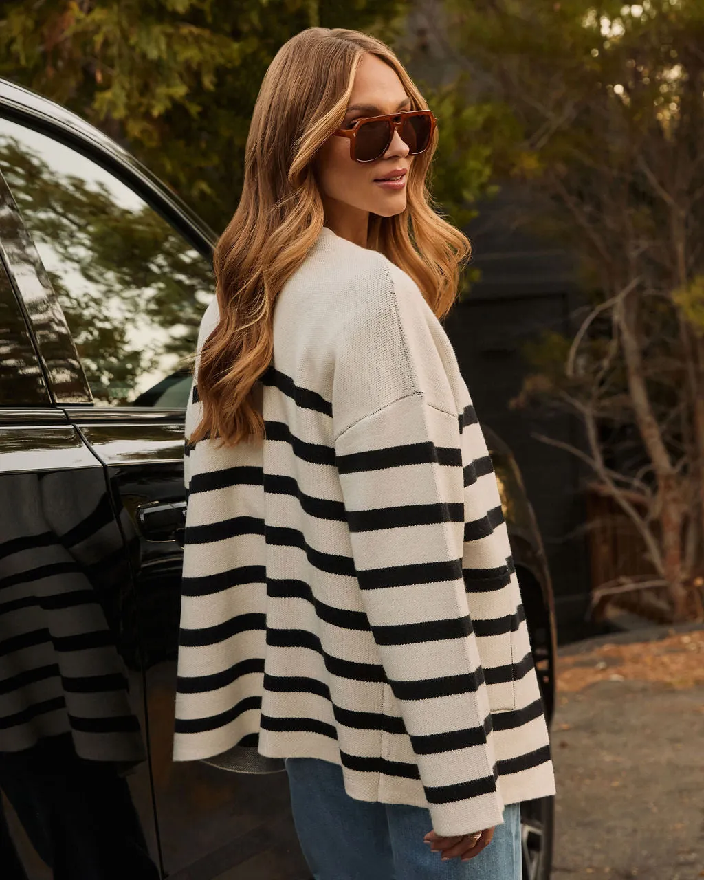 Cabin Chic Striped Cardigan