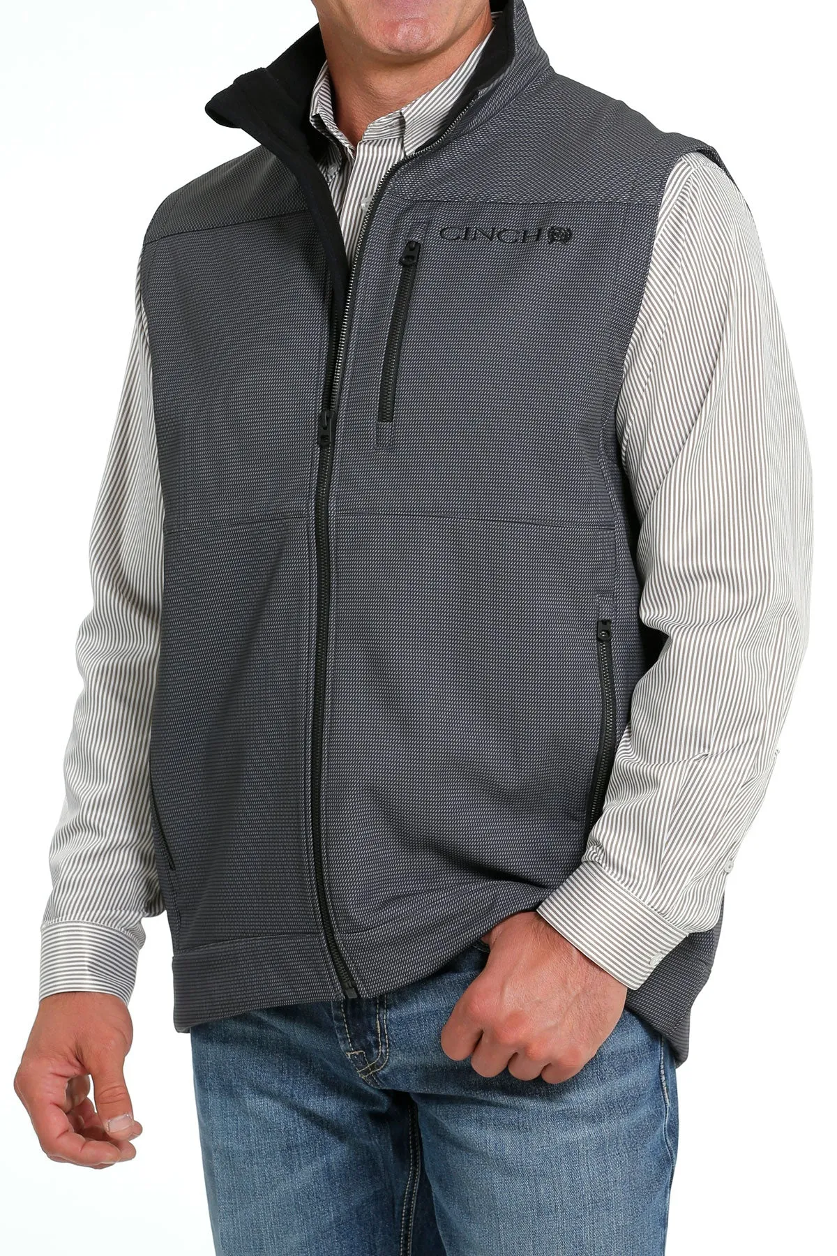 Cinch Men's Charcoal Bonded Vest