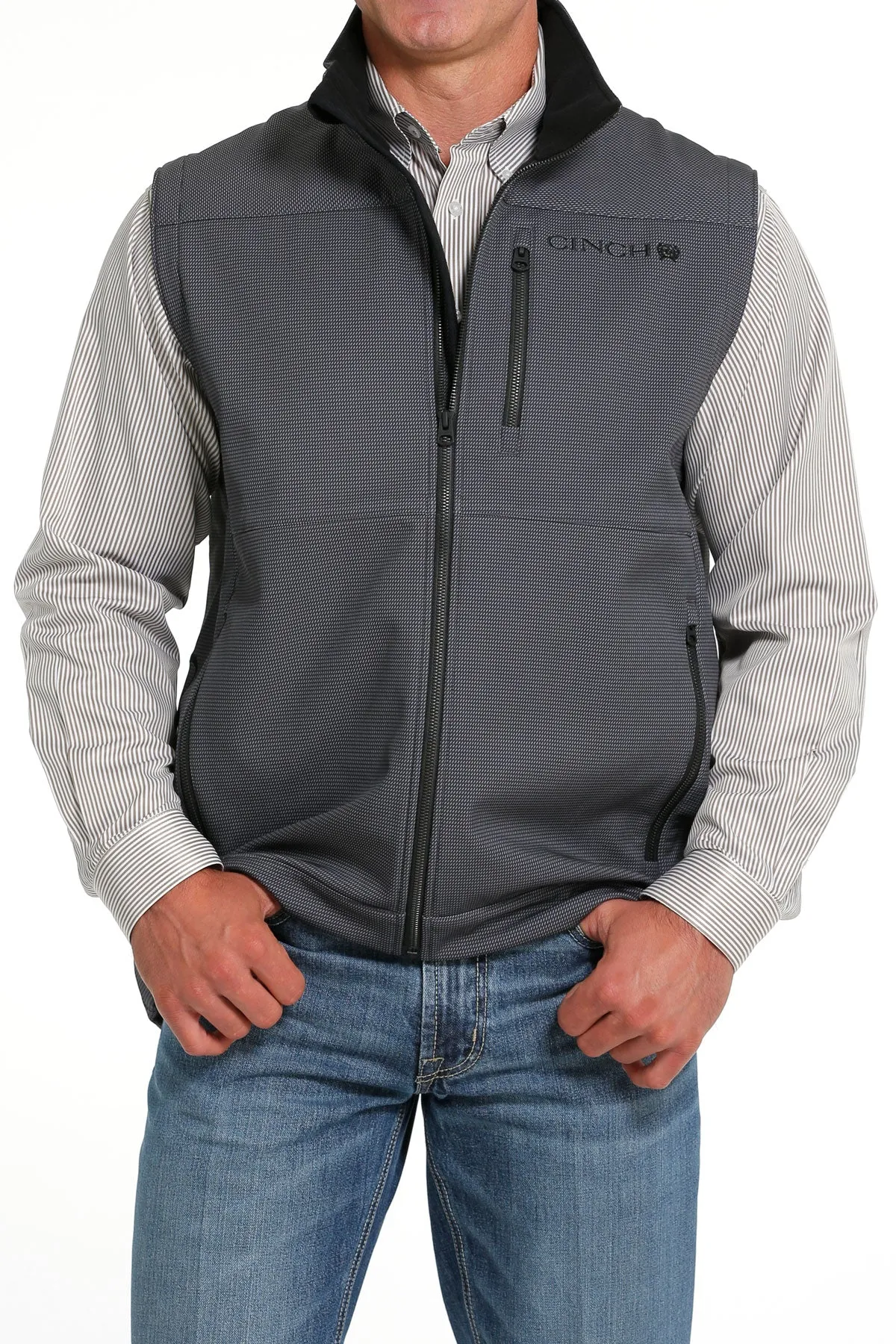 Cinch Men's Charcoal Bonded Vest