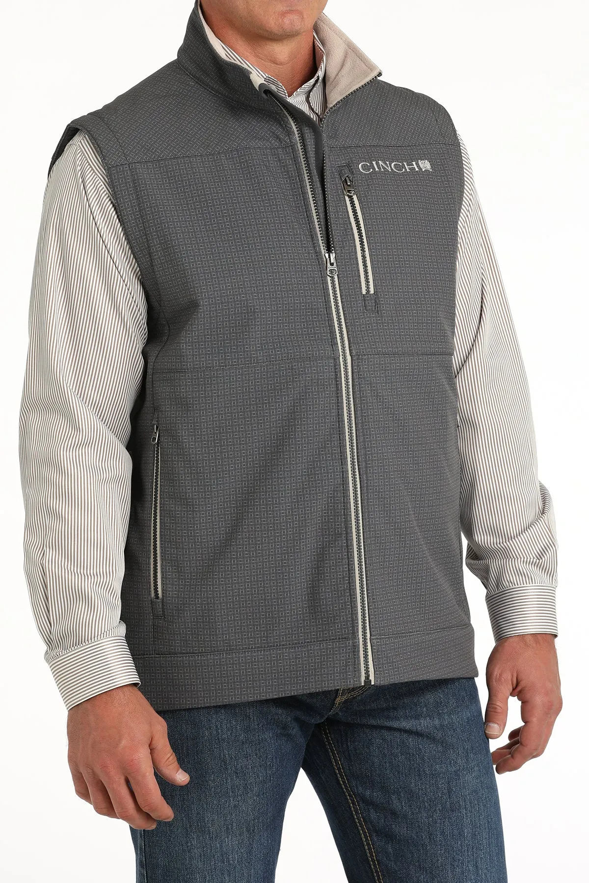 Cinch Men's Gray Concealed Carry Bonded Vest