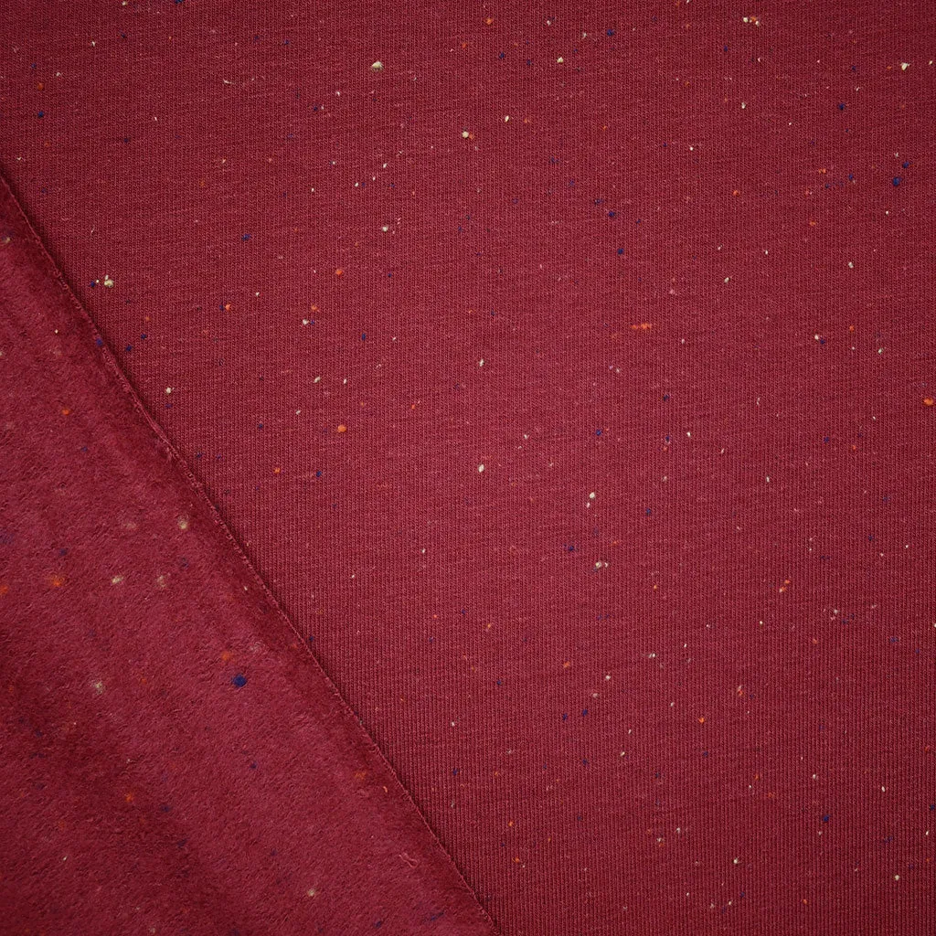 Confetti Speckled Sweatshirt Fleece Cranberry SY