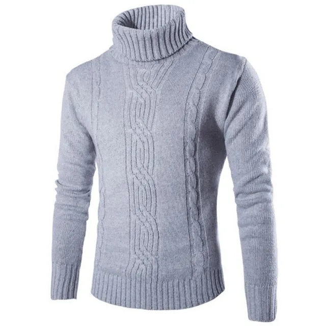 Covrlge Pullover Slim Warm Lapel Jacquard Hedging British Sweater