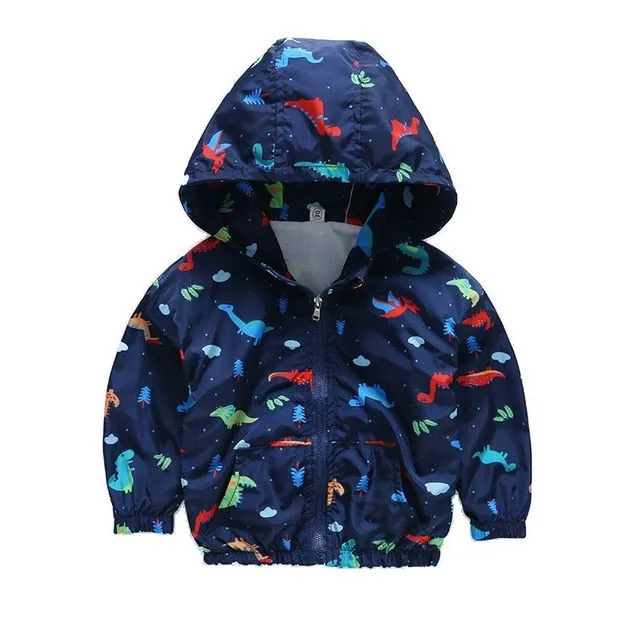 Cute Dinosaur Spring Coat Jackets For Boys