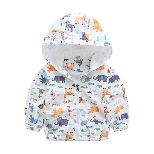 Cute Dinosaur Spring Coat Jackets For Boys