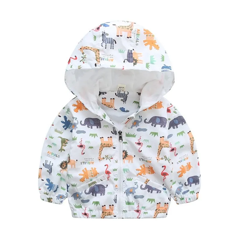 Cute Dinosaur Spring Coat Jackets For Boys