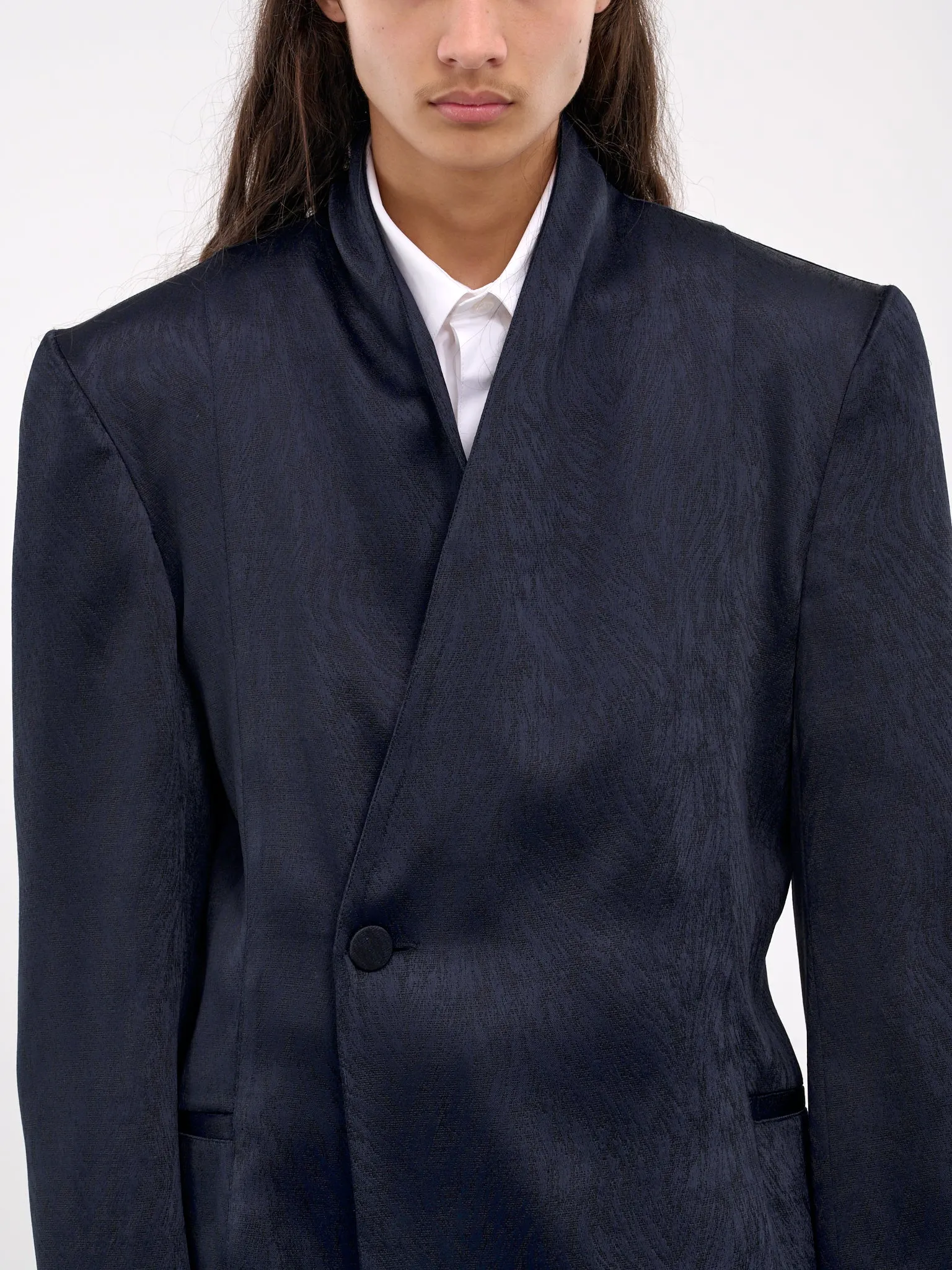 Draped Collar Jacket (0249-T729-MIDNIGHT-FOX-034)