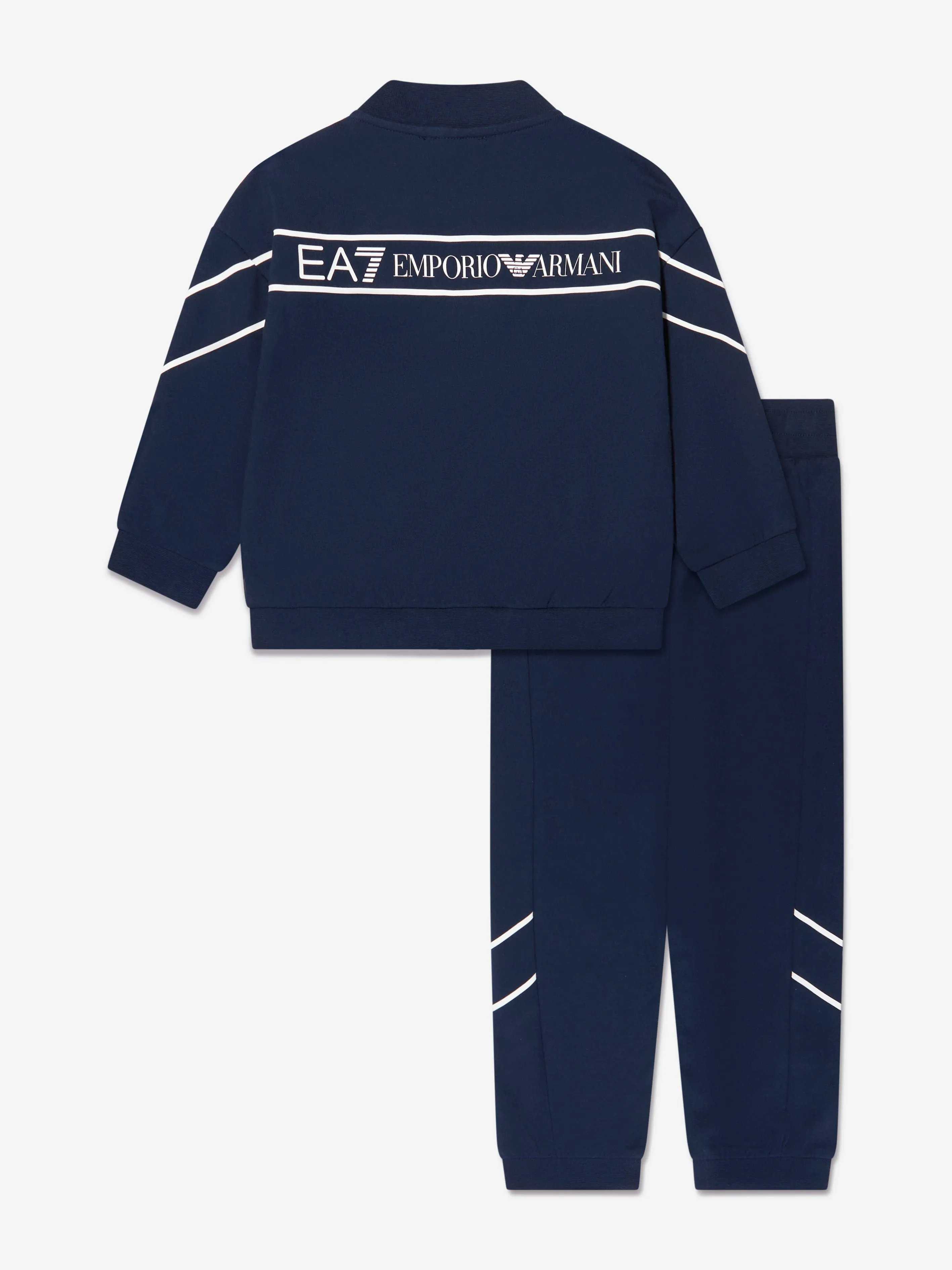 EA7 Emporio Armani Boys Train Logo Tracksuit in Navy