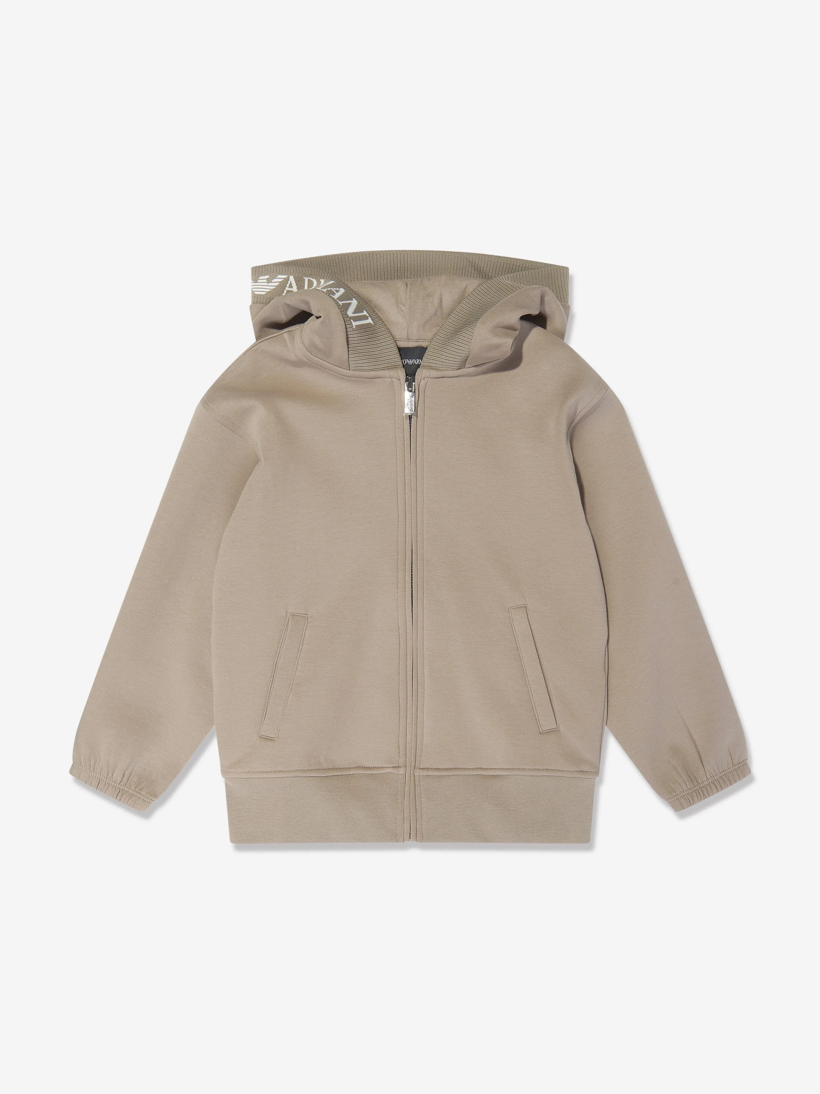 Emporio Armani Boys Logo Tracksuit in Beige