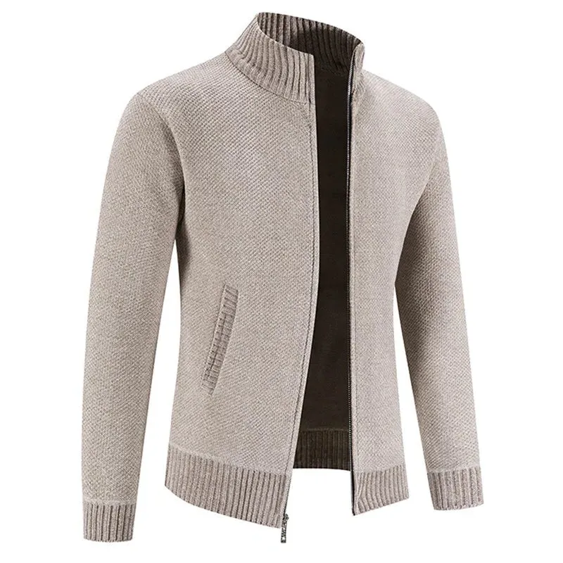 Funki Buys | Sweaters | Men's Slim Fit Zip Up Cardigan Sweaters