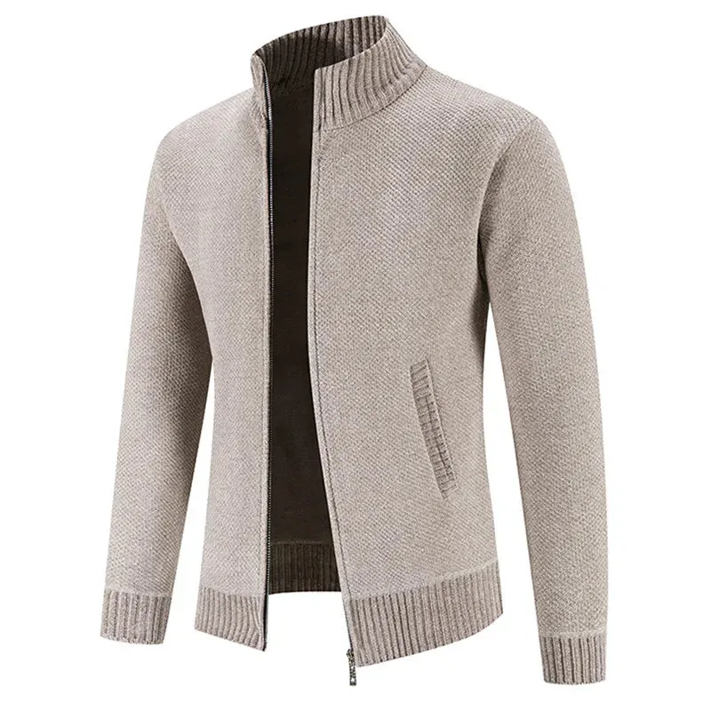 Funki Buys | Sweaters | Men's Slim Fit Zip Up Cardigan Sweaters