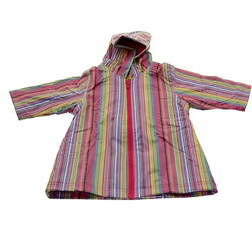 Girls Outerwear Pink Stripe Print Unlined Raincoat 12M-8