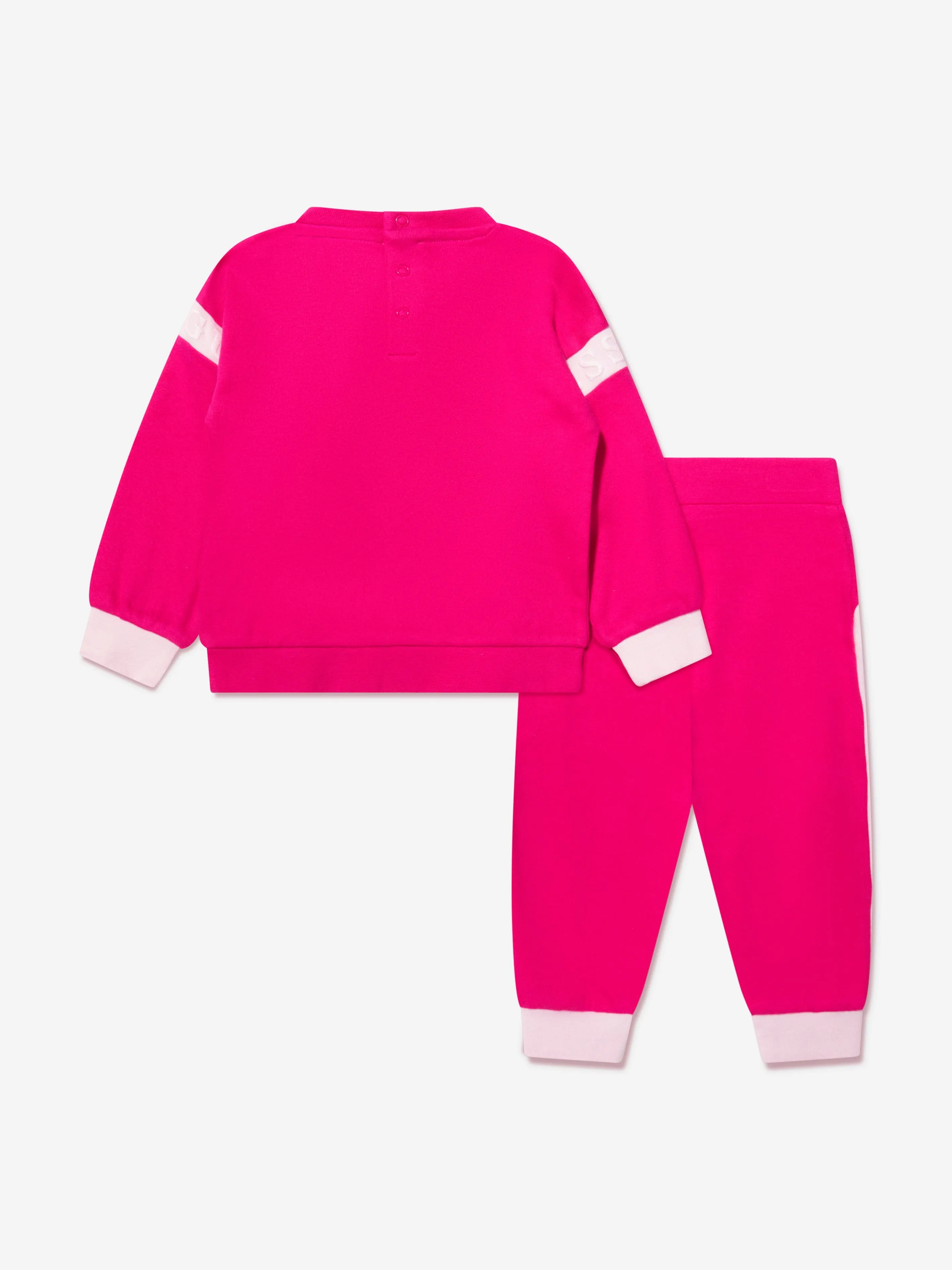 Guess Baby Girls Logo Tracksuit in Pink