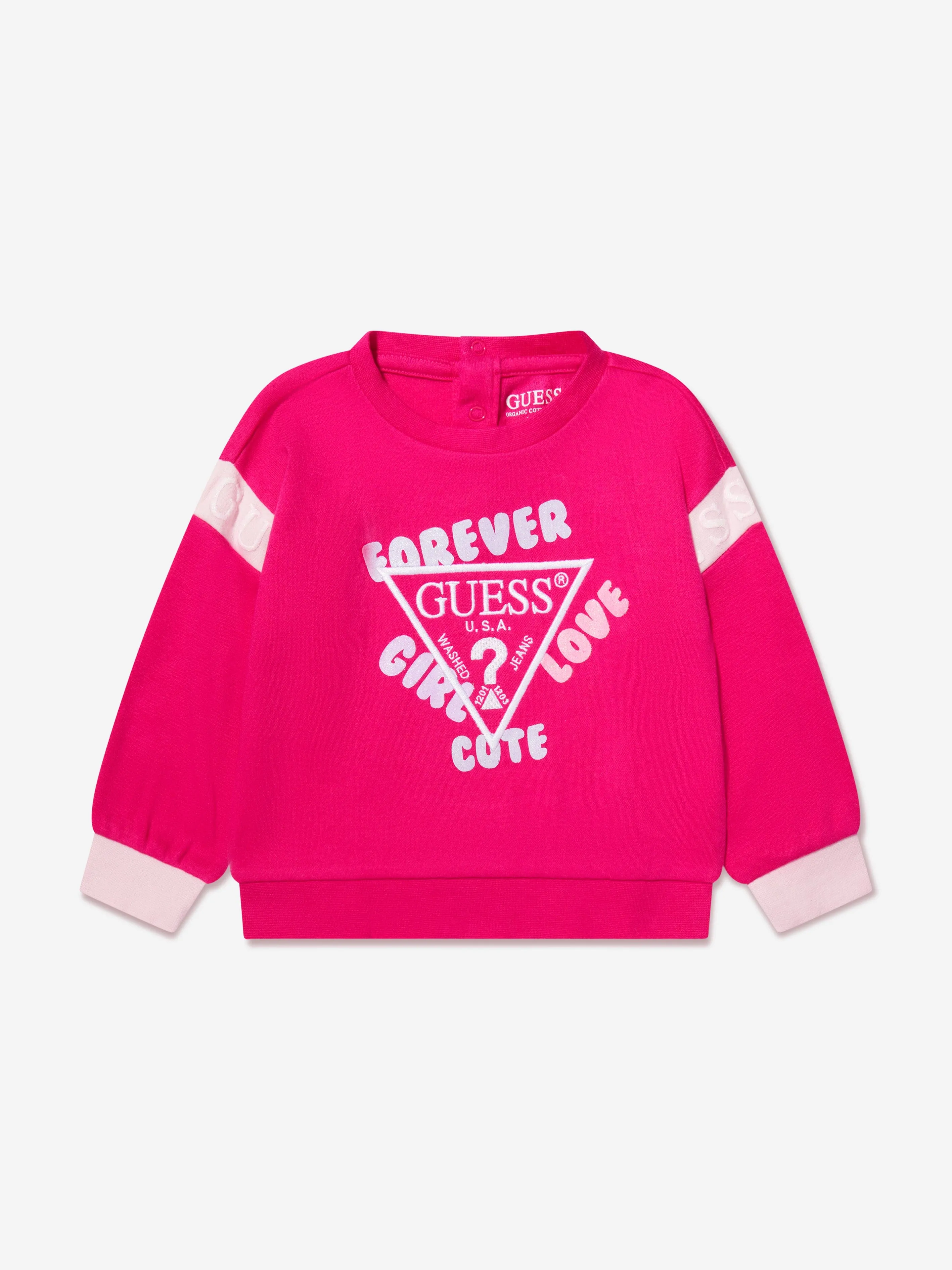 Guess Baby Girls Logo Tracksuit in Pink