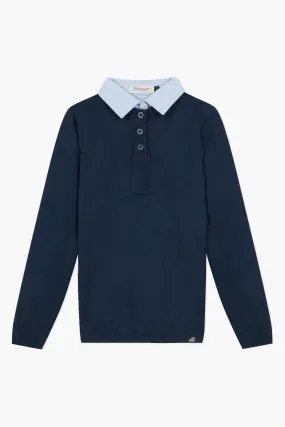 Jean Bourget Marine Blue Polo Boys Sweater