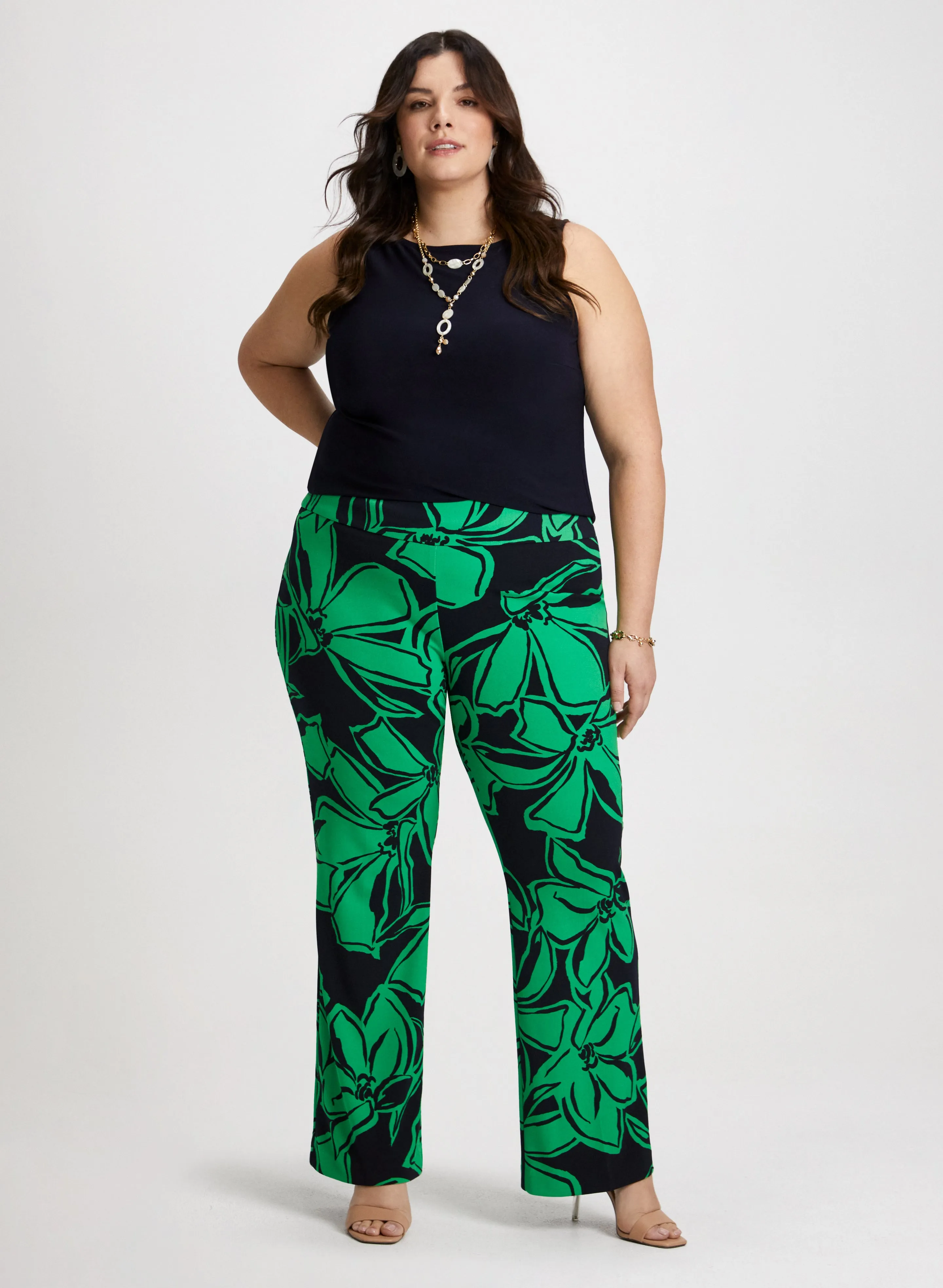 Joseph Ribkoff - Palm Print Pull-On Pants