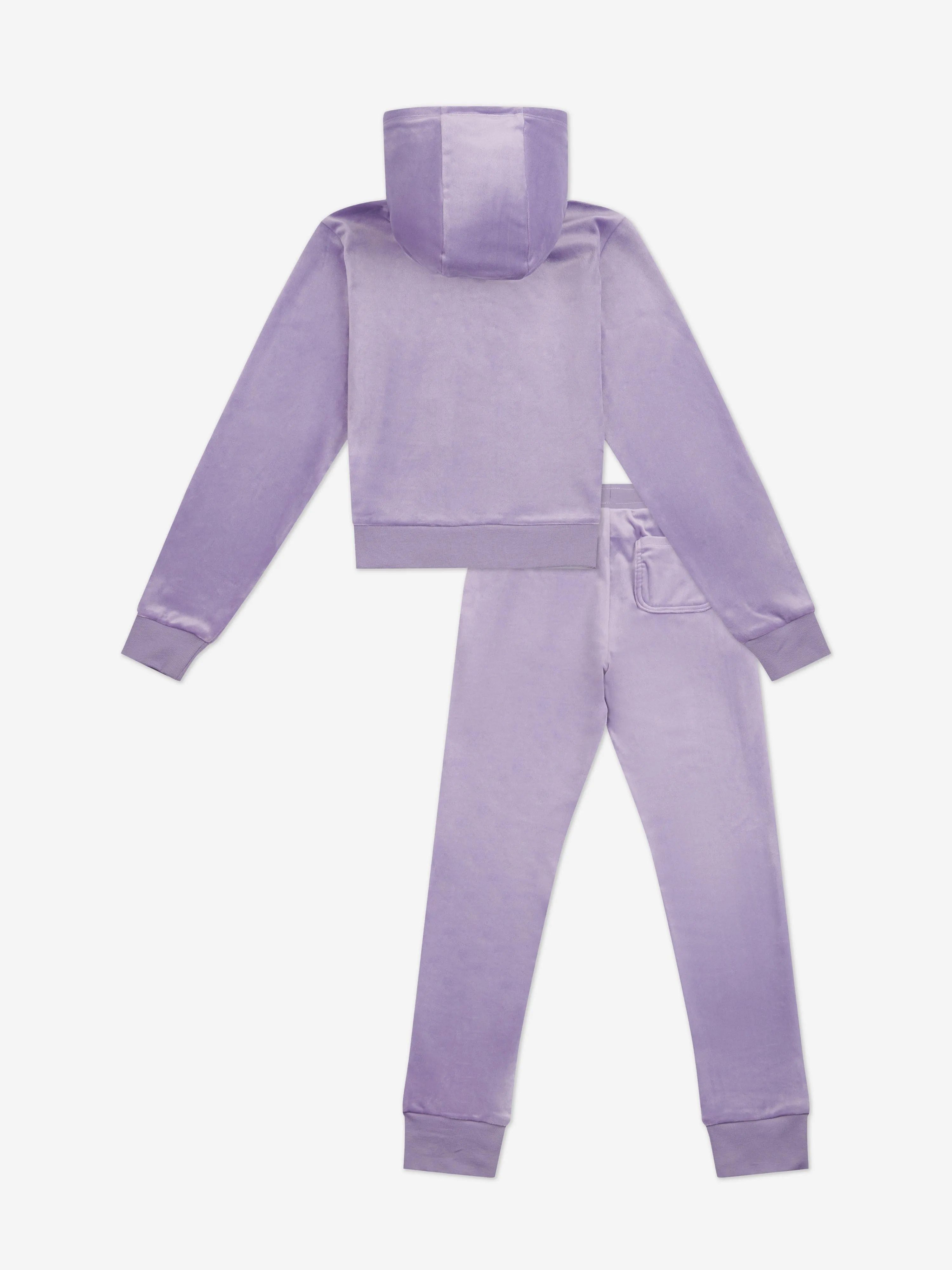 Juicy Couture Girls Diamante Logo Tracksuit in Purple