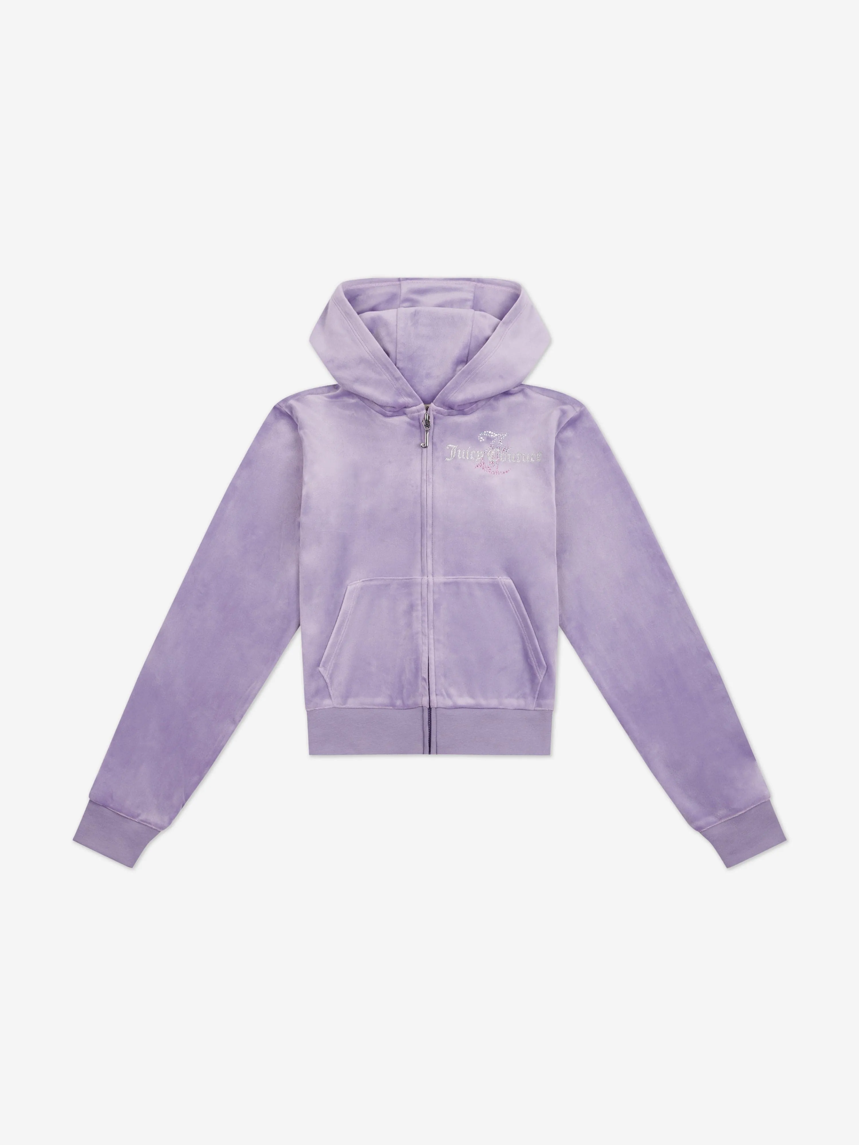 Juicy Couture Girls Diamante Logo Tracksuit in Purple