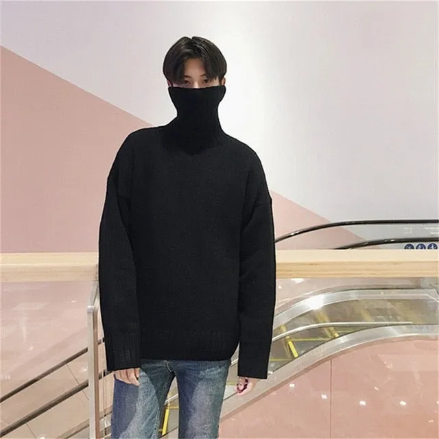 [Korean Style] Jacquard Turtleneck Sweaters