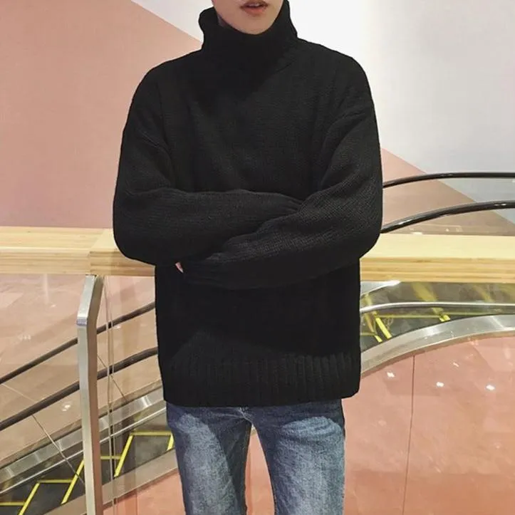 [Korean Style] Jacquard Turtleneck Sweaters