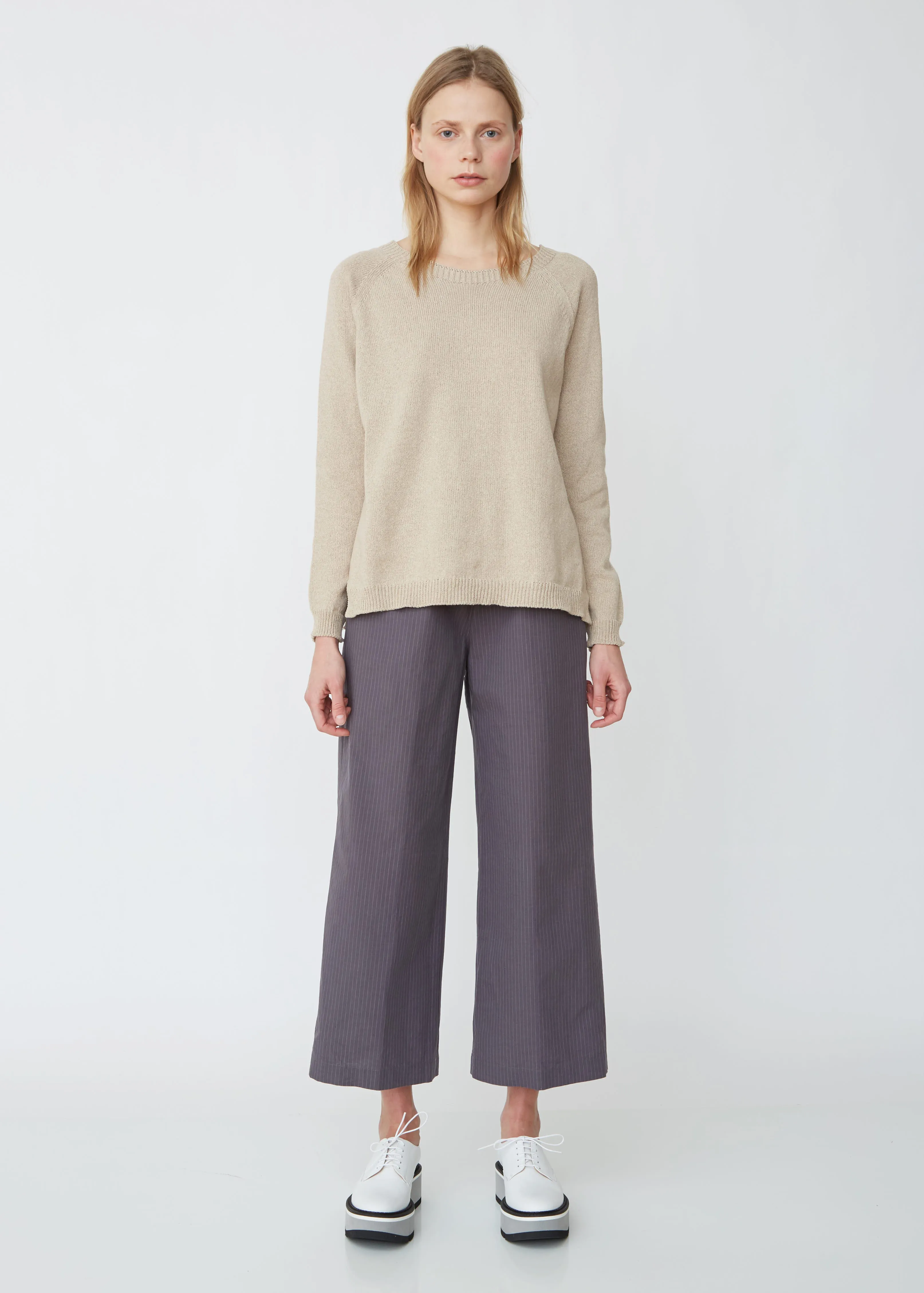 Lightweight Cotton-Blend Crewneck Sweater