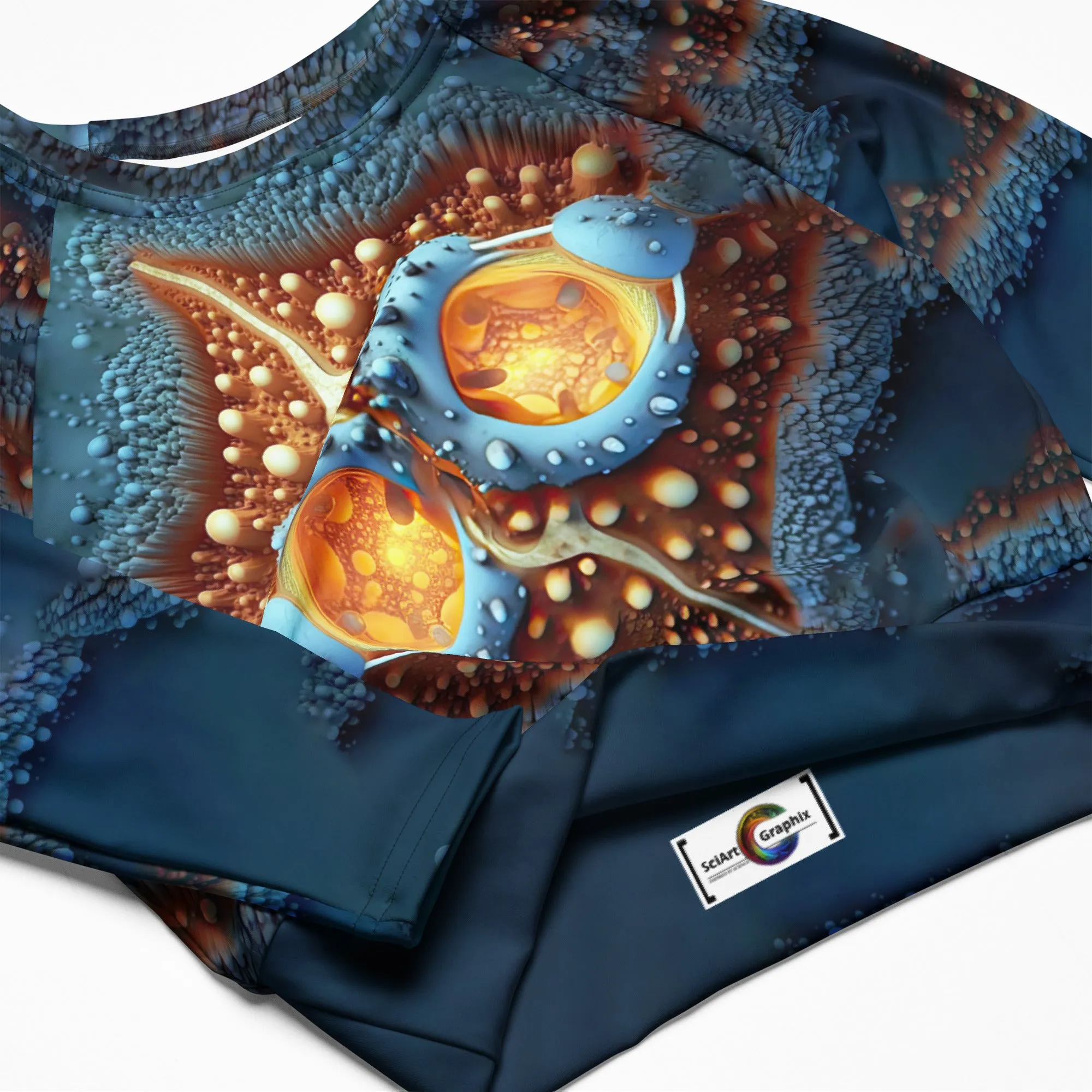 Long-Sleeve Crop Top Volcano Cells