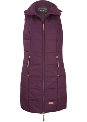 Long vest with stand-up collar Bpc Bonprix Collection, purple