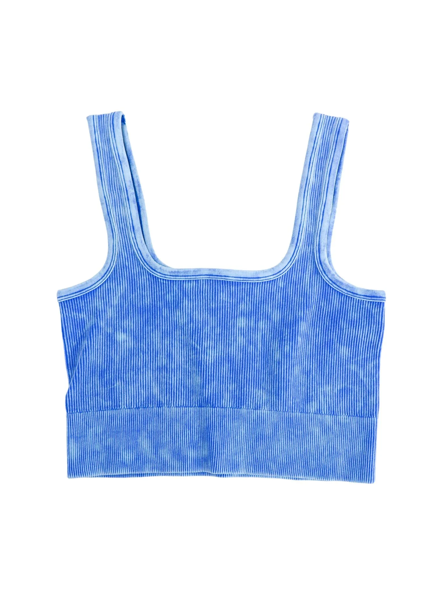 Madison Washed Ribbed Crop Top Bralette-2