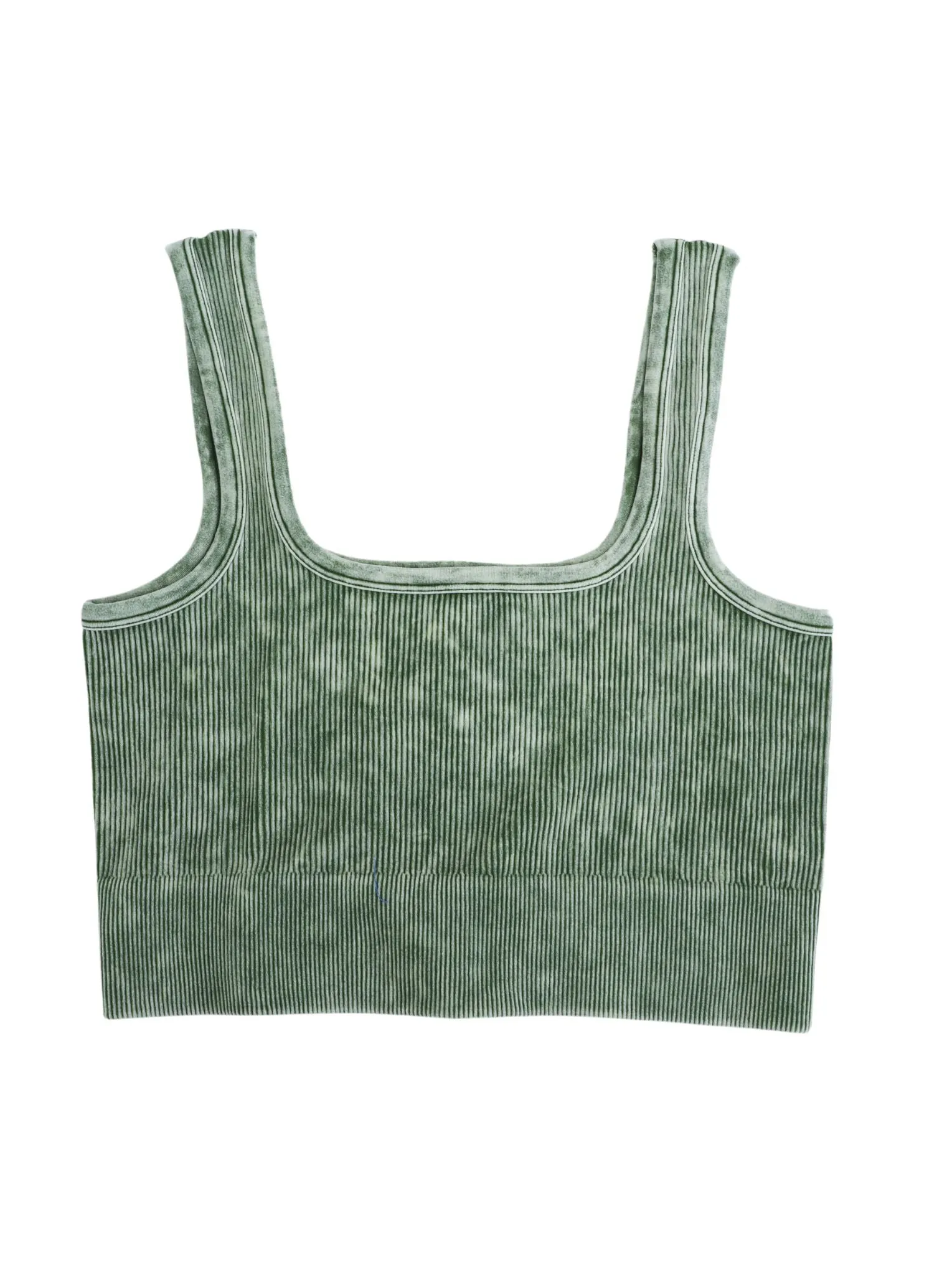 Madison Washed Ribbed Crop Top Bralette-2