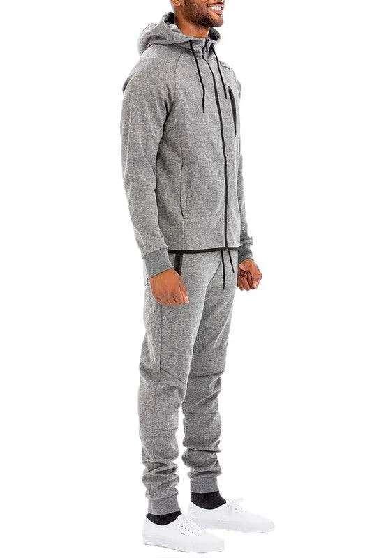 Mens Full Zip Sweatpants and Jacket Set