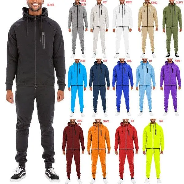 Mens Full Zip Sweatpants and Jacket Set