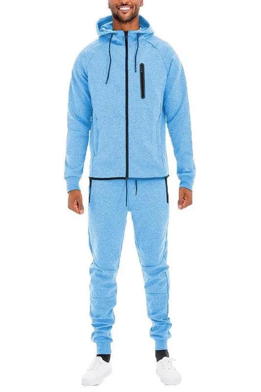 Mens Full Zip Sweatpants and Jacket Set