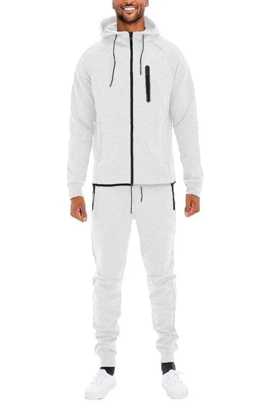 Mens Full Zip Sweatpants and Jacket Set