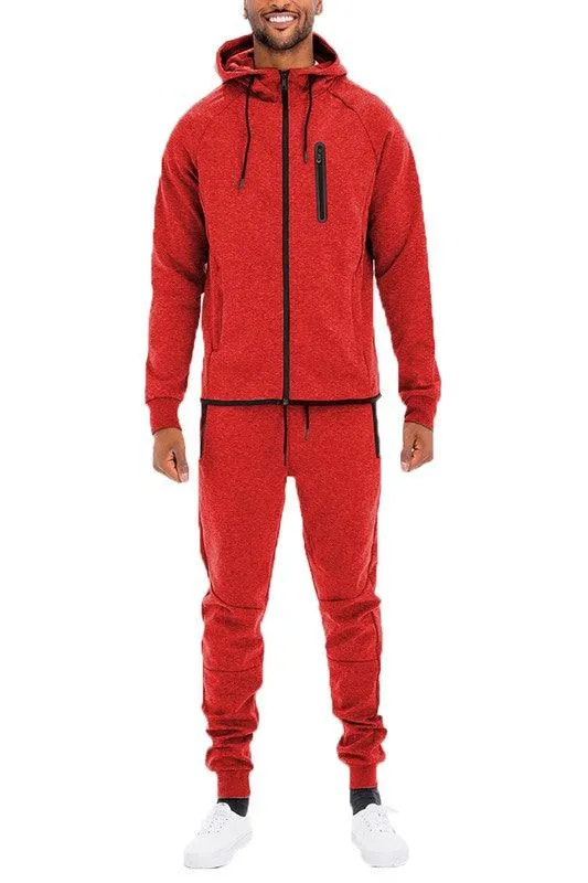 Mens Full Zip Sweatpants and Jacket Set